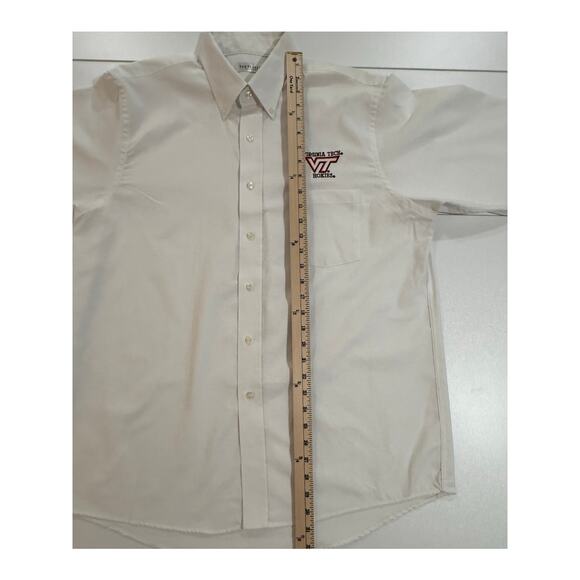 Virginia Tech Hokies Shirt Van Heusen White Oxford Mens Sz Large 16-16.5 (37) - Picture 7 of 8